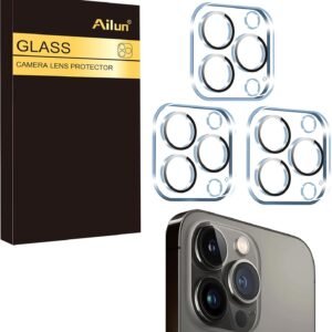 Ailun 3 Pack Camera Lens Protector for iPhone 15 Pro 6.1" ＆ iPhone 15 Pro Max 6.7",Tempered Glass,9H Hardness,Ultra HD,Anti-Scratch,Easy to Install,Case Friendly [Does not Affect Night Shots]