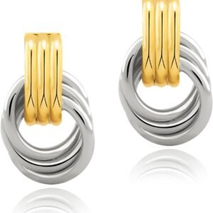 Chunky Gold Knot Earrings Statement...