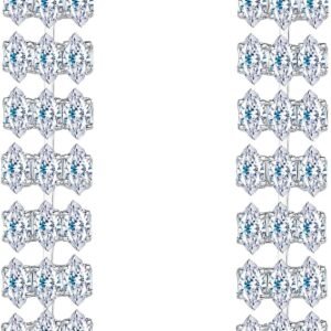 Wedding Earrings for Brides, Silver...